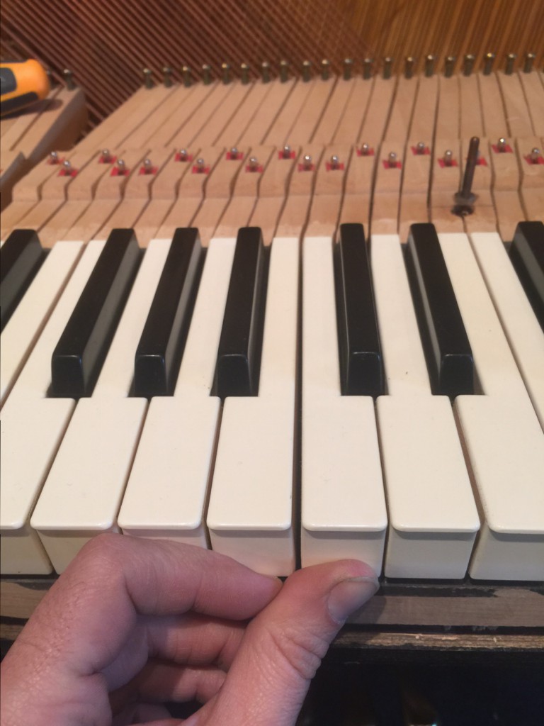 Piano key spacing